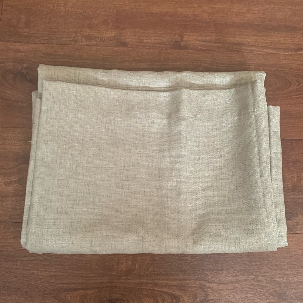 NWOT Single Solid Light Olive Green Textured Woven Curtain Panel 55" W X 85” L